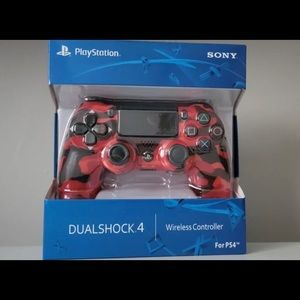 Ps4 dualshock controller camo red